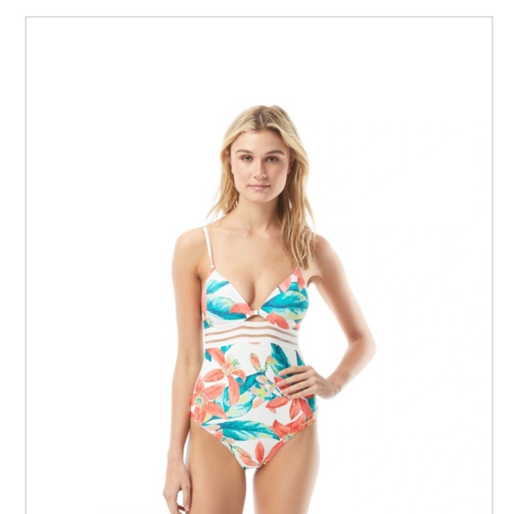 Vince Camaro one piece floral bathing suit